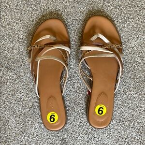 Violet & Red Leopard Slip-On Sandals